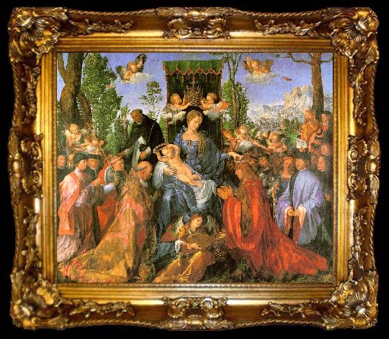 framed  Albrecht Durer Altarpiece of the Rose Garlands, ta009-2